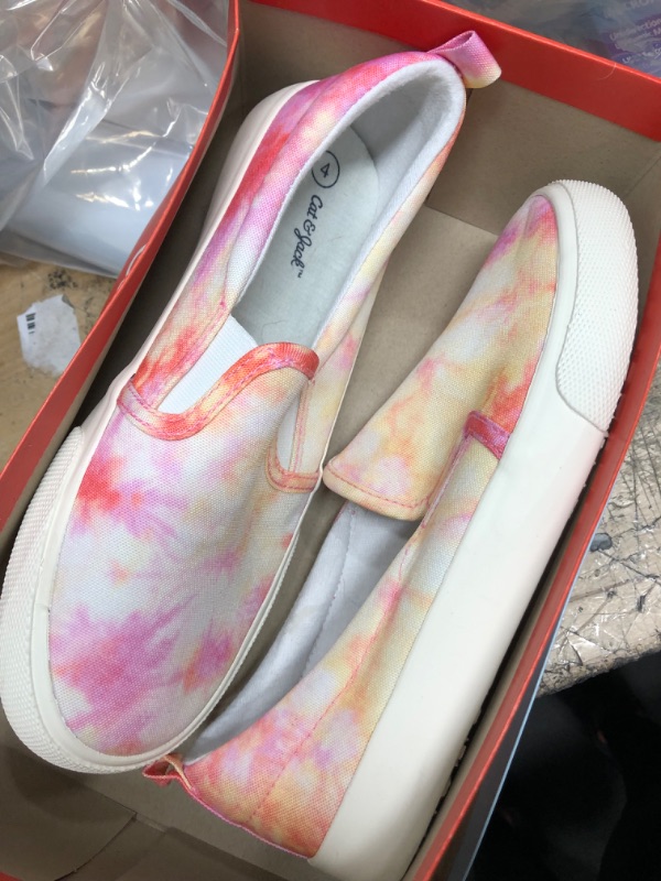 Photo 2 of Girls' Sariah Speckle Tie-Dye Print Slip-on Sneakers - Cat & Jack 4, Multicolored/Tie-Dye
