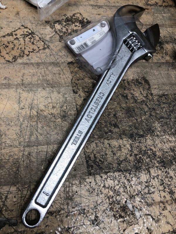 Photo 2 of 15 in. Chrome Adjustable Wrench
