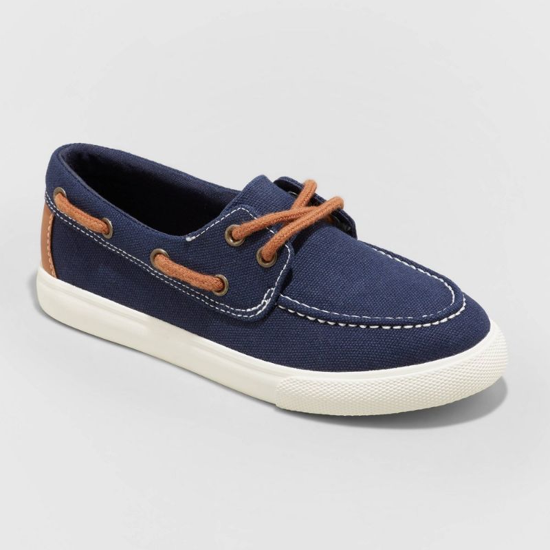 Photo 1 of Boys' Collin Lace-up Flats and Slip-on - Cat & Jack Navy 4, Blue
