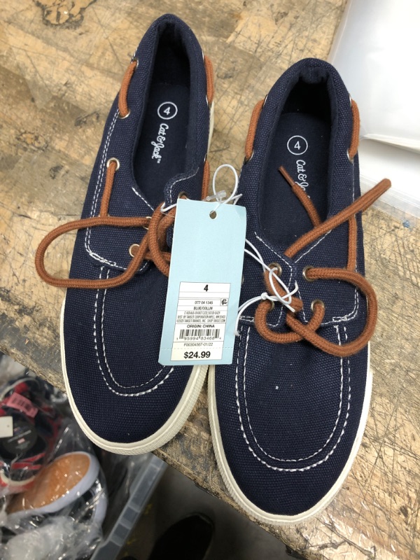 Photo 2 of Boys' Collin Lace-up Flats and Slip-on - Cat & Jack Navy 4, Blue
