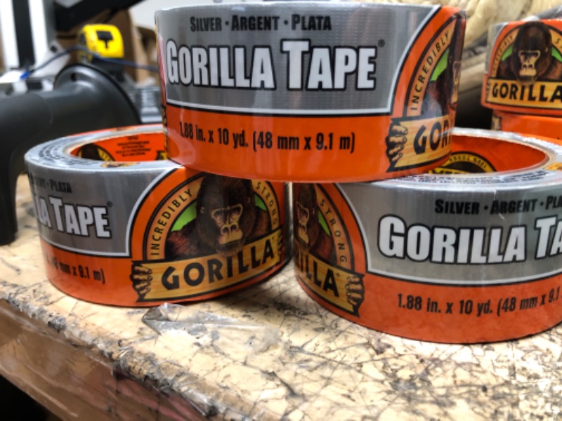 Photo 2 of 3 ROLLS Gorilla 10 yard Duct Tape Silver

