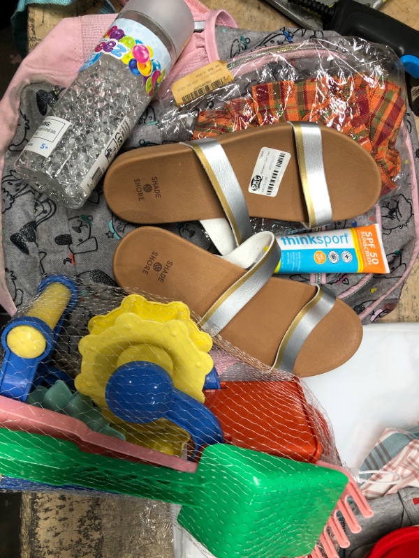 Photo 1 of 6 kid items backpack  bow's  orbeez sunscreen  and beach toys