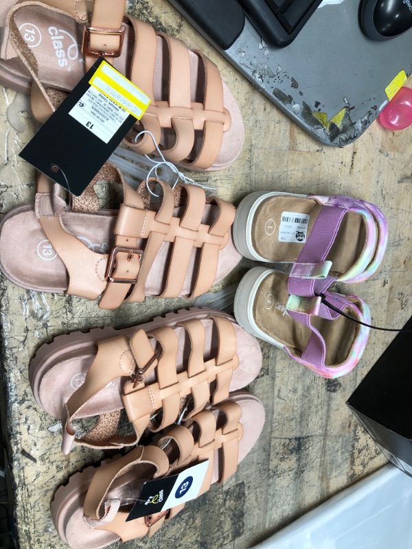 Photo 1 of 3 pair of art class little girls sandals size 13 and size 1