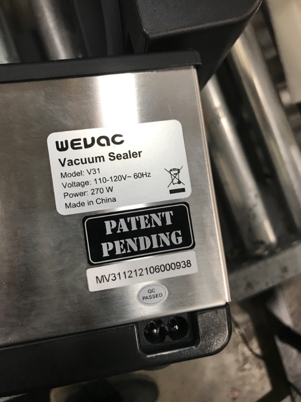 Photo 5 of Wevac Chamber Vacuum Sealer, CV10, ideal for liquid or juicy food including Fresh Meats, Soups, Sauces and Marinades. Compact design, Heavy duty, Professional sealing width, Commercial machine