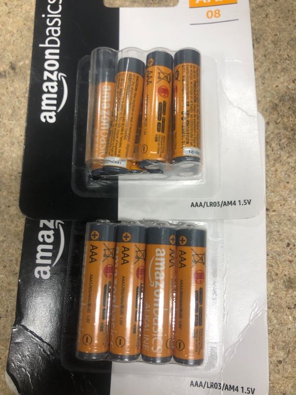 Photo 2 of Amazon Basics 8 Pack AAA High-Performance Alkaline Batteries, 10-Year Shelf Life, Easy to Open Value Pack,8 Count  2pack