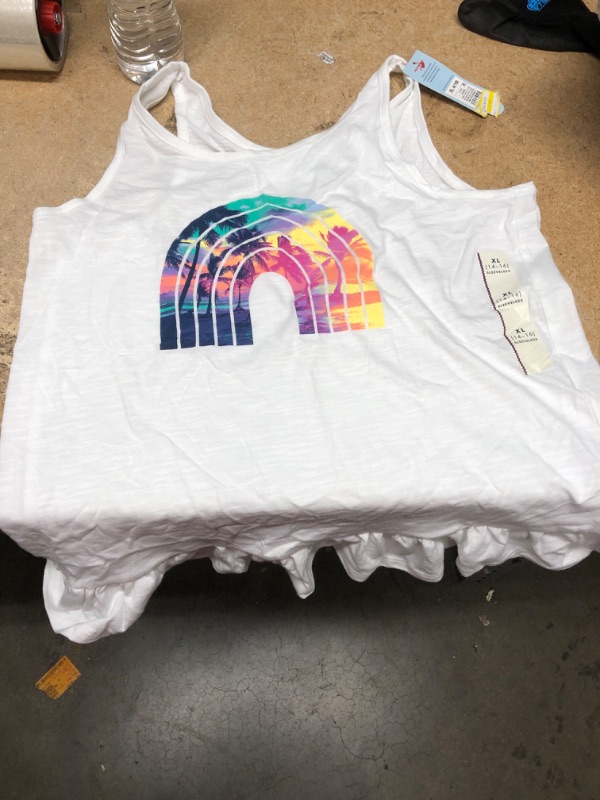 Photo 1 of Cat & Jack Girls Tank Top - New Kids | Color: White XL (14-16)