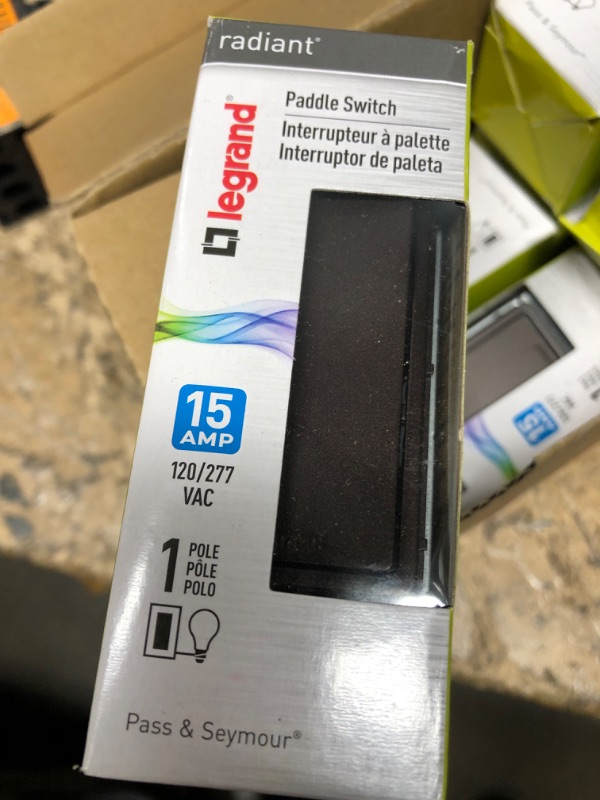 Photo 2 of 11 Pack 80$ VALUE!!! Legrand Radiant 15 Amp Rocker Wall Switch,Decorator Light Switches,Dark Bronze,Single Pole,TM870DBCC10 & Screwless Wall Plates for Decorator Rocker Outlets,1-Gang,Dark Bronze,RWP26DBCC6 Dark Bronze No Wall Plate w/o Locator Light Wall