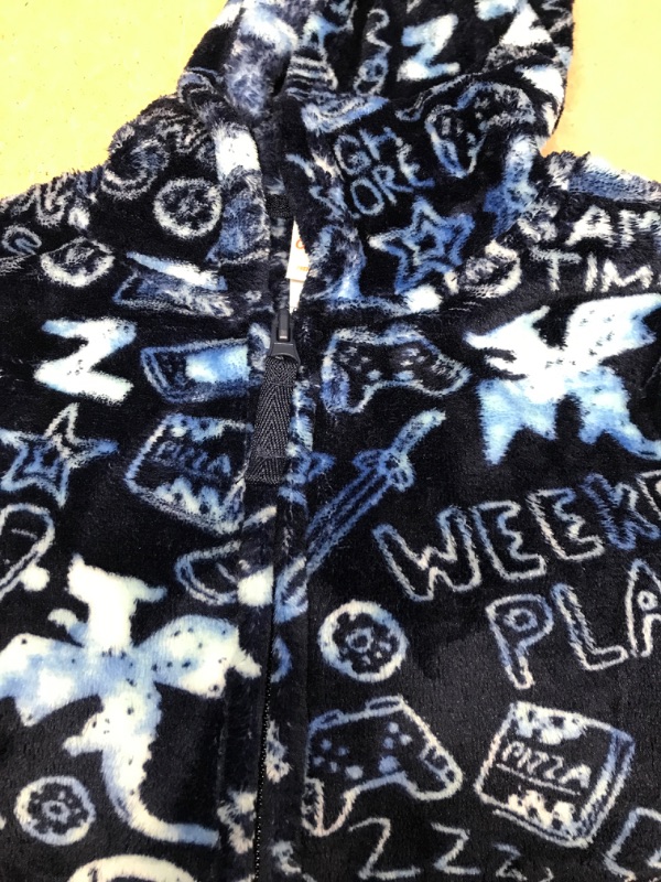 Photo 2 of Boys' Doodle Blanket Sleeper Union Suit - Cat & Jack™ Dark (Size S 6/7)