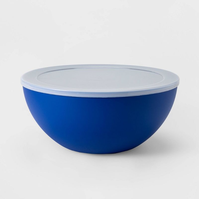 Photo 1 of 119oz Plastic Serving Bowl with Lid - Sun Squad™ x 2 blue 
