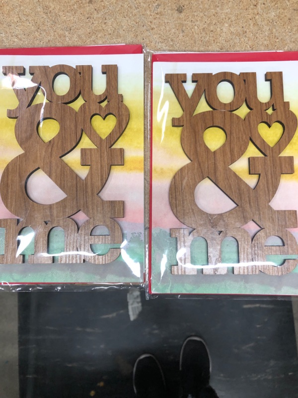 Photo 2 of * 2 PACK*Hallmark Signature Valentines Day Card, Anniversary Card, Love Card (Wooden You & Me)