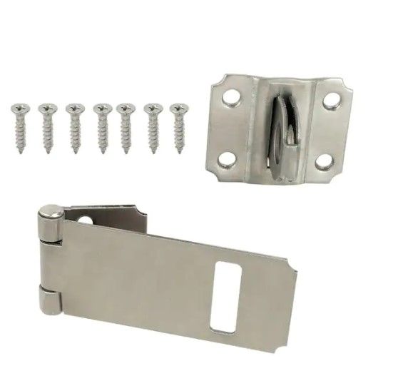 Photo 1 of (2 PACK) 3-1/2 in. Stainless Steel Adjustable Staple Safety Hasp
