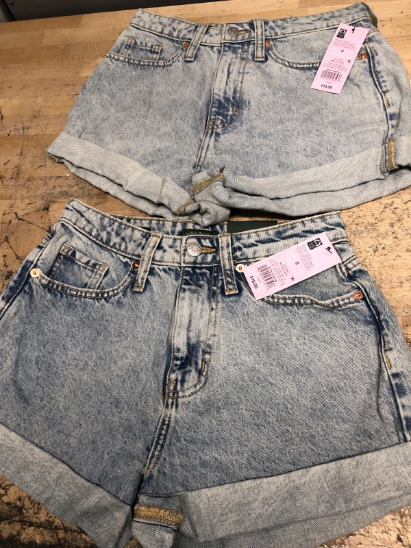 Photo 1 of 2 PAIRS OF JEAN SHORTS SIZE 0/25 WAIST