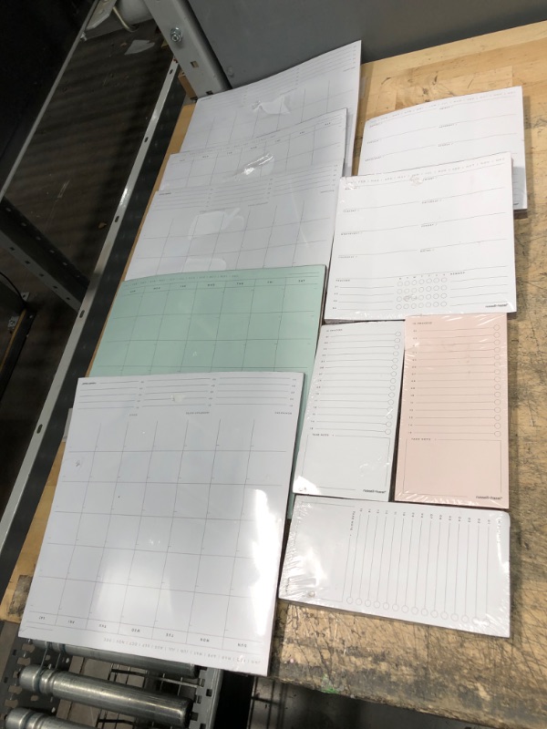 Photo 1 of BUNDLE OF ASSORTED DESKTOP  PLANNING PADS ( 10 ITEMS )