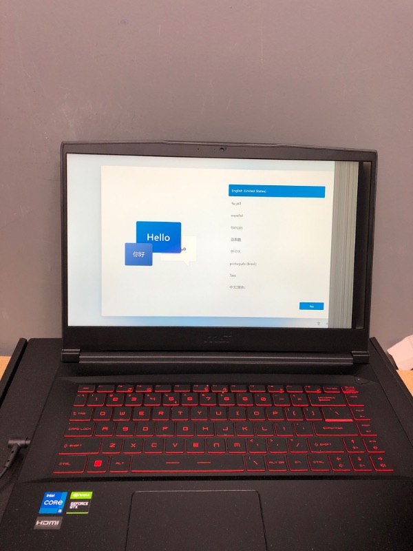 Photo 16 of MSI GF63 Thin 11SC-693 15.6" Gaming Laptop, Intel Core i5-11400H, NVIDIA GeForce GTX 1650, 8GB Memory, 256GB NVMe SSD, Windows 11