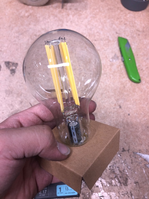 Photo 2 of 150-Watt Equivalent A21 Clear Glass Filament Daylight (5000K) LED Light Bulb (1-Bulb)