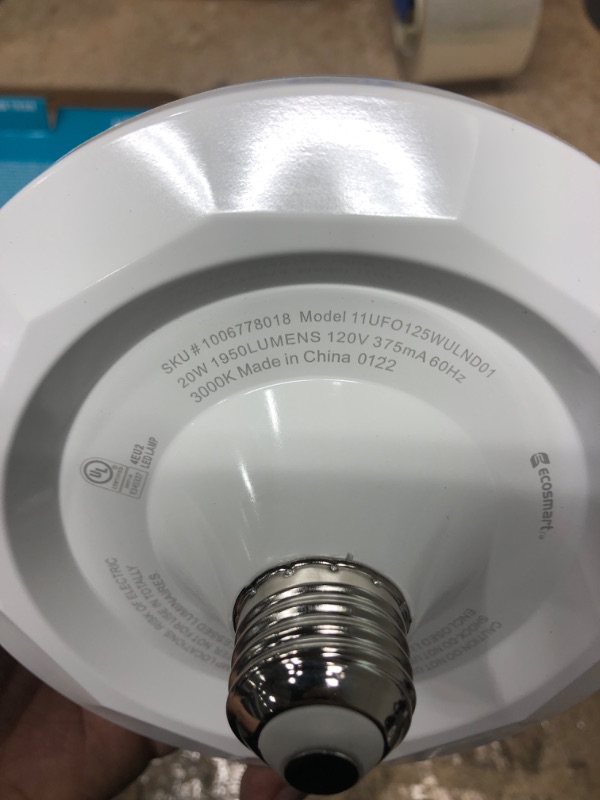 Photo 1 of 125-Watt Equivalent Wide Surface Non-Dimmable LED Light Bulb Bright White (1-Pack)