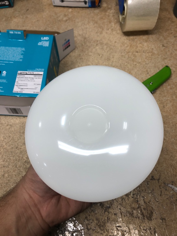 Photo 1 of 125-Watt Equivalent Wide Surface Non-Dimmable LED Light Bulb Bright White (1-Pack)
