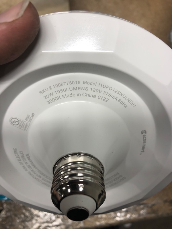 Photo 1 of 125-Watt Equivalent Wide Surface Non-Dimmable LED Light Bulb Bright White (1-Pack)