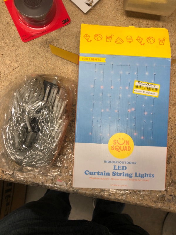 Photo 1 of 100ltr LED Plug-in Curtain String Lights with Clips - Room Essentials™

