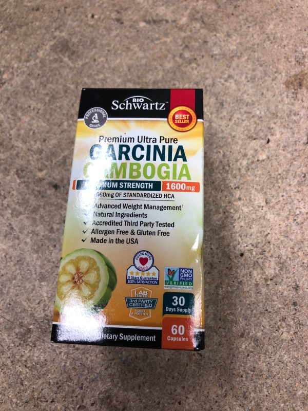 Photo 2 of bb: 10/2024** Garcinia Cambogia Weight Loss Pills - Maximum Strength Appetite Suppressant & Fat Burner for Men & Women - 1600mg Natural Extract & 960mg HCA - Metabolism Booster & Carb Blocker Capsules - 60Ct 30-Day Garcinia 1600 (Pack of 1)