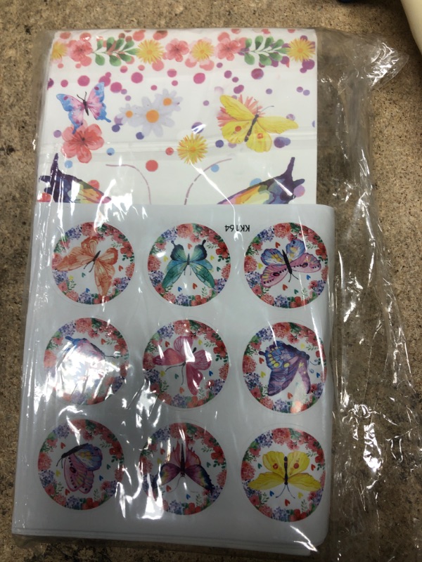 Photo 1 of 24 Pcs Butterfly Candy Bags Pink and Purple Gift Bags with Butterfly Stickers 36Pcs, Small Floral Paper Bags for Baby Girl Gifts Bag, Bridal Shower Gift Bags, Baby Shower, Thanksgiving, Halloween