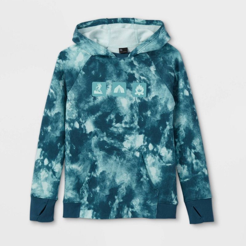 Photo 1 of Boys' Printed Fleece Hooded Sweatshirt - All in Motion™ XS(4/5)
