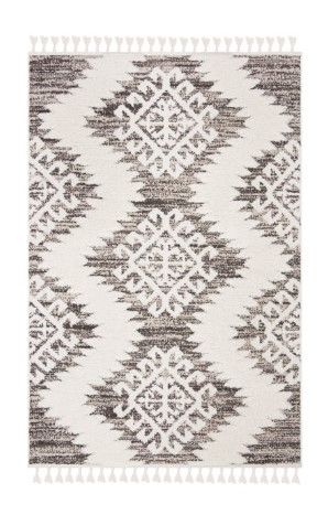 Photo 1 of General Brand Moroccan Tassel Shag MTS652A Ivory /Brown Rug