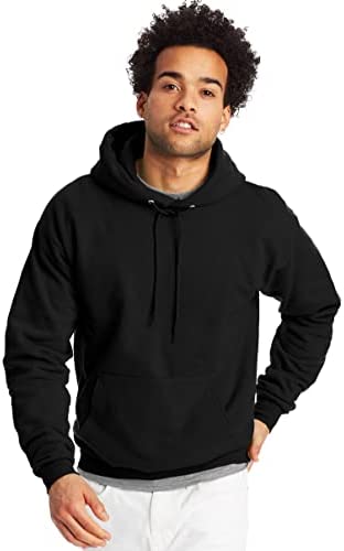 Photo 1 of Hanes Men's Sweatshirt, EcoSmart Fleece Hoodie, Cotton-Blend Fleece Hooded Sweatshirt, Plush Fleece Pullover Hoodie Large