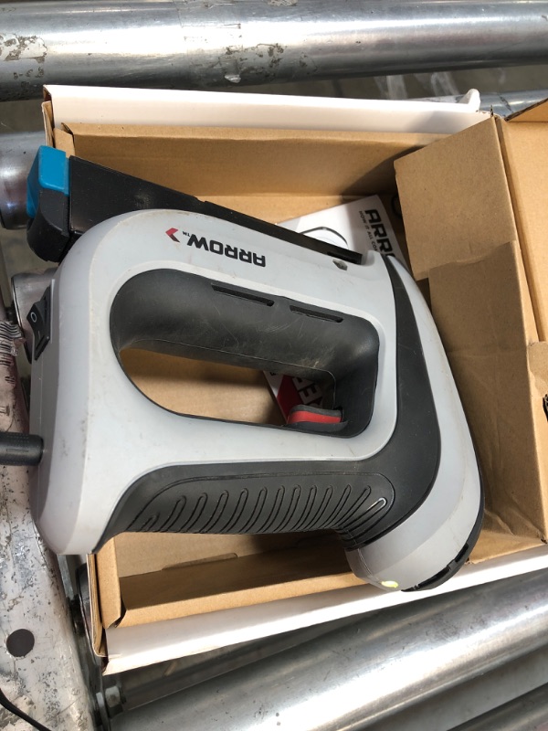 Photo 1 of Arrow Fastener Cordless 16 Ga. 3/8 in. Staple Gun Gray