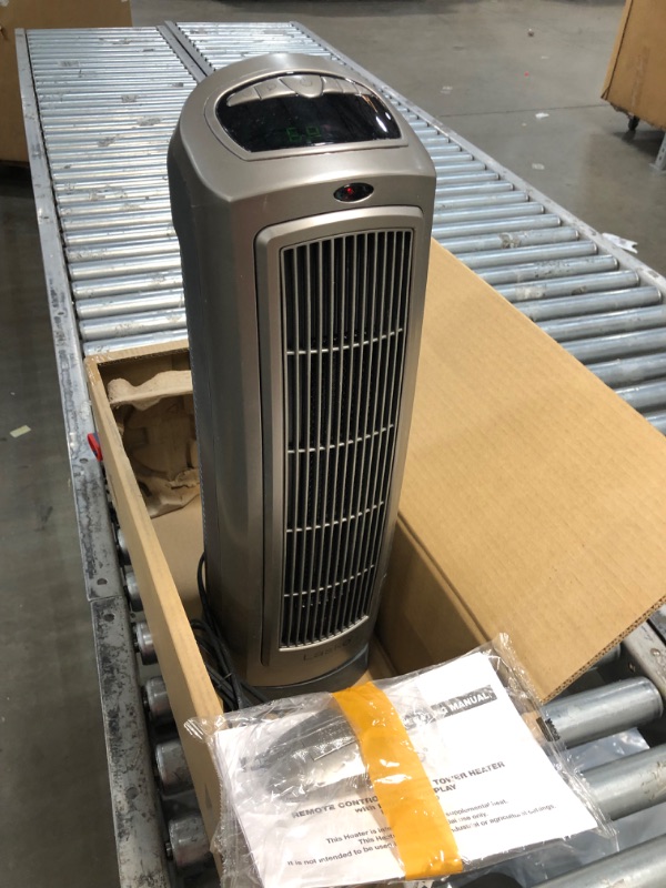 Photo 2 of Lasko 1500W Digital Ceramic Space Heater with Remote, 755320, Silver