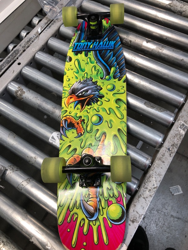 Photo 3 of (ONLY 1 BOARD)Tony Hawk 31" Complete Cruiser Skateboard, 9-Ply Maple Deck Skateboard for Cruising, Carving, Tricks and Downhill Slime Hawk