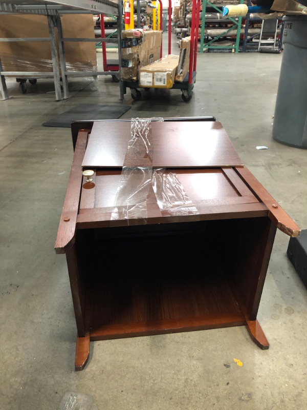 Photo 3 of *DAMAGE* Winsome Wood Eugene Accent Table, Walnut FURNITURE Walnut