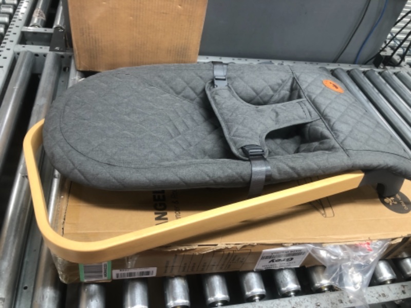 Photo 1 of ANGELBLISS Baby Bouncer, Portable Bouncer Seat for Babies, Infants Bouncy Seat with Mesh Fabric, Natural Vibrations (Dark Grey) Dark Gray