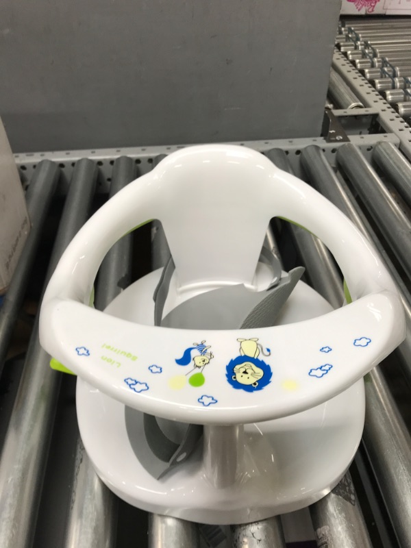 Photo 2 of Baby Bathtub Seat?Baby Bath Seat for Tub Sit Up?Baby Shower Chair?Newborn Baby Bath Seat?Infant Cute Bathtub Support?6-18 Months with Backrest Support and Suction Cups Tub Seats for Babies (White)