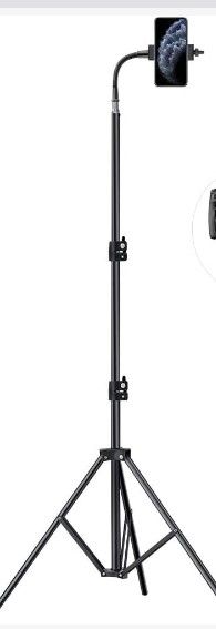 Photo 1 of Tripod for iPhone Pixel 80inch Phone Cell Tripods Lighting Stand Fits Ring Light Mini Camera Photography Rotatable Live Video Stand Compatible with and Most Mobile Phones Tripod 80inch