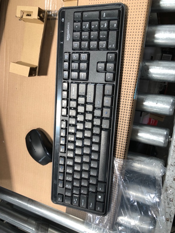 Photo 2 of Amazon Basics Wireless Computer Keyboard and Mouse Combo - Quiet and Compact - US Layout (QWERTY)