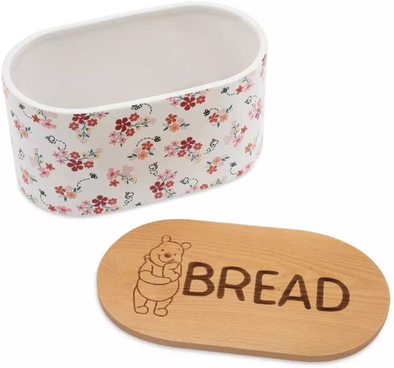 Photo 1 of **USED** Theme Park Disney Ceramic Bread Bin - Winnie The Pooh Breadbox59