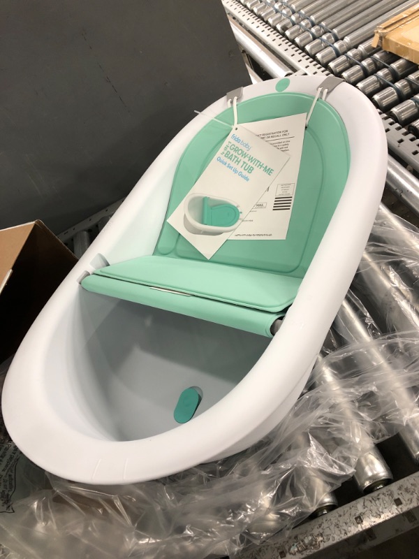 Photo 2 of 4-in-1 Grow-with-Me Bath Tub by Frida Baby Transforms Infant Bathtub to Toddler Bath Seat with Backrest for Assisted Sitting in Tub