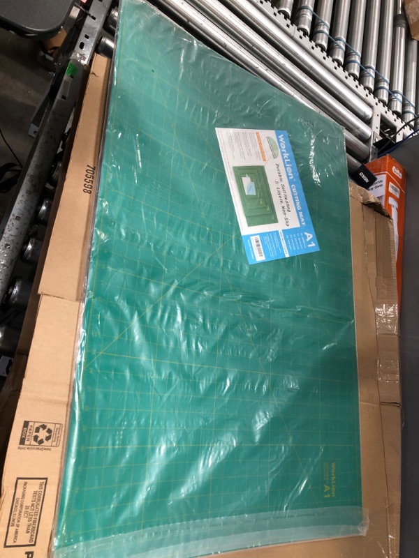 Photo 1 of WORKLION 24" x 36" Large Self Healing PVC Cutting Mat, Double Sided, Gridded Rotary Cutting Board for Craft, Fabric, Quilting, Sewing, Scrapbooking - Art Project… A1: Green/Blue A1:24 x 36 inch