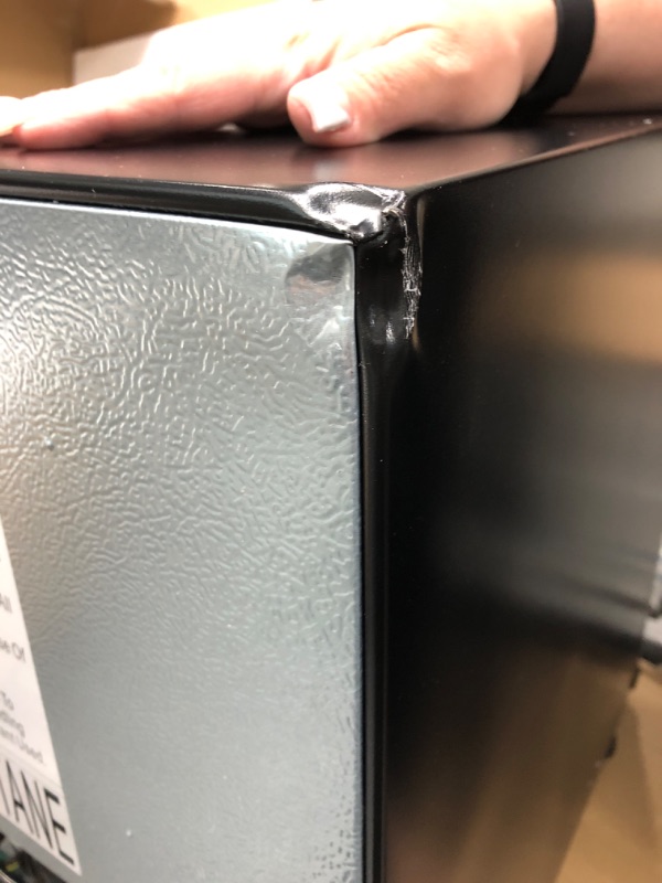 Photo 1 of **tested powers on**Walsh WSR17S5 Compact Refrigerator, 1.7 Cu.Ft Single Door Fridge, Adjustable Mechanical Thermostat with Chiller, Reversible Doors, Stainless Steel Look