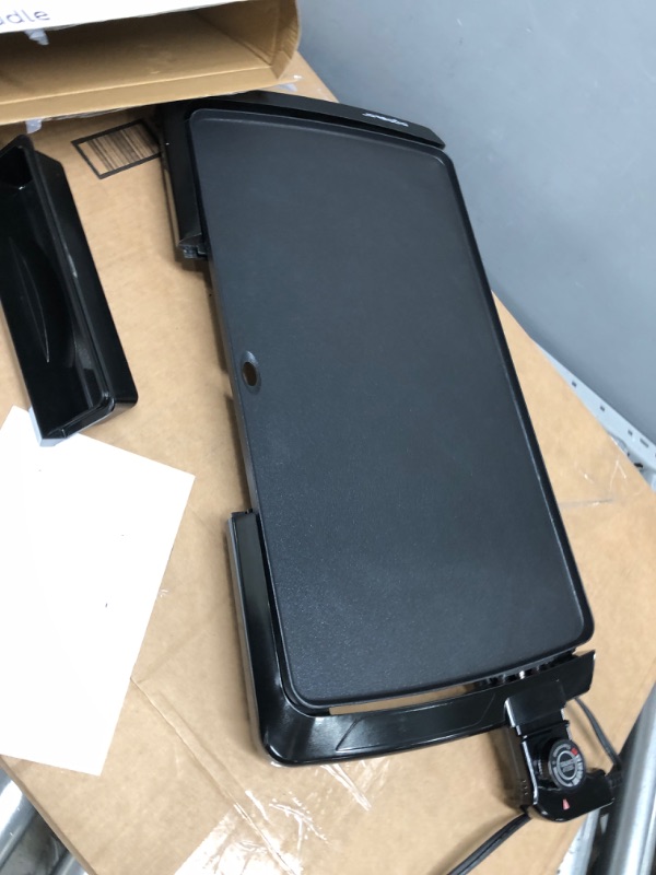 Photo 1 of ****TESTED - POWERS ON ****Aigostar Electric Griddle Nonstick 1500W Pancake Griddle 8-Serving Electric Indoor Grill 5-Level Control with Adjustable Temperature & Oil Drip Tray for Easy Cleaning, 20” x 10” Family-Sized, Black Griddle B Griddle B
