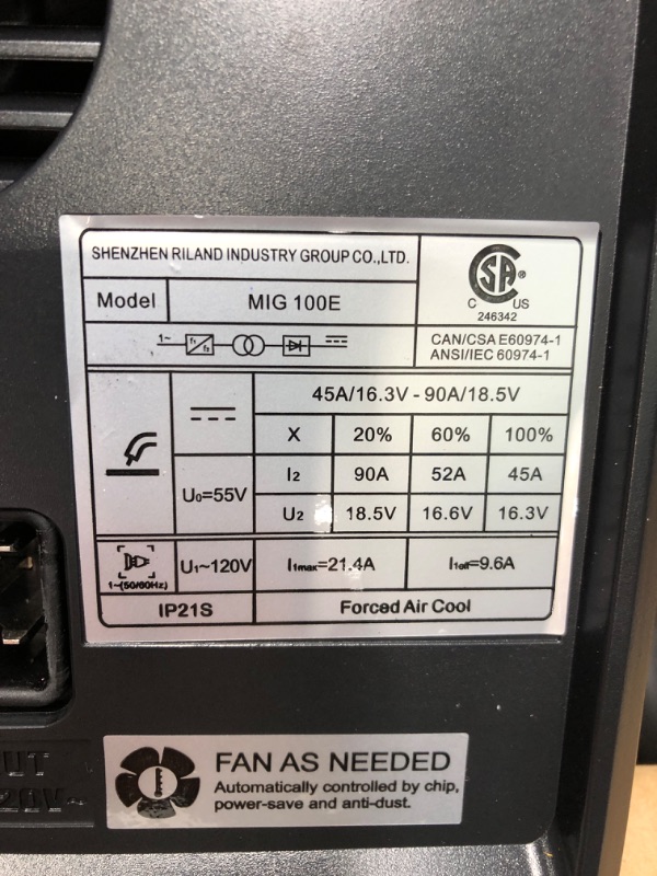 Photo 4 of RILAND 200-Amp Multiprocess MIG welder Multi Process Welder,110/220V Welding Machine Mig/Flux Cored/Lift-TIG/MMA 4 in 1 Welder,Blue (MIG Multipro 200SP)