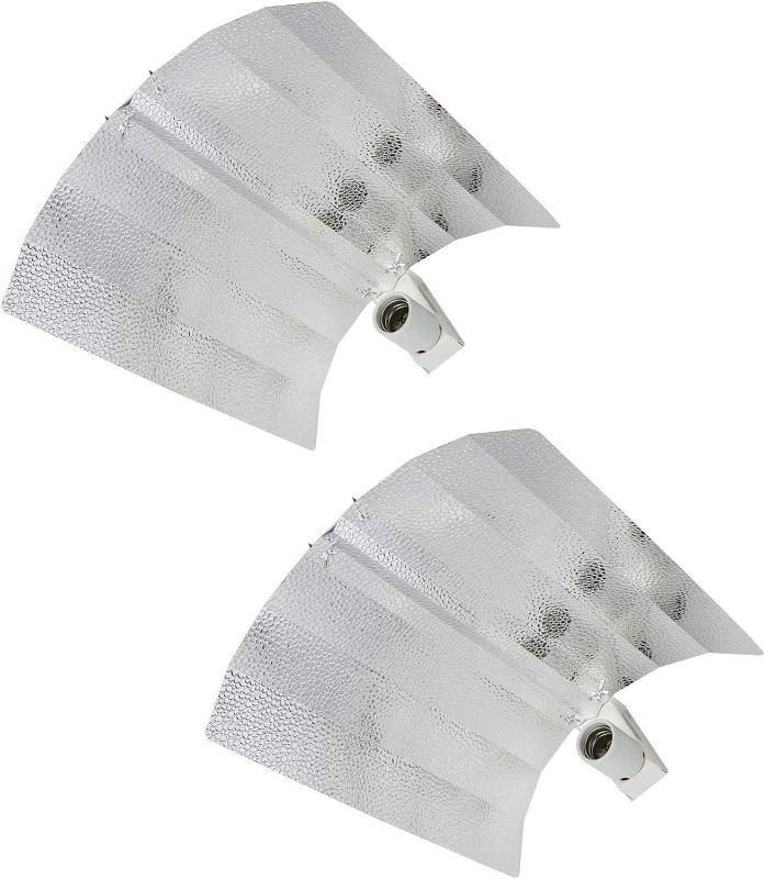 Photo 1 of  Hydroponic Gull Wing Reflector for 250/400/600/1000W HPS MH Grow Light, High-Reflectivity Aluminum Hood, 2 Pack