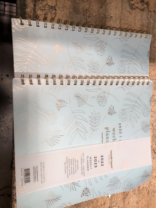 Photo 1 of 2022-23 Academic Planner 9.125"x11.25" Weekly Spiral Frosted Dew - Russell+hazel - 2 PACK  --- 
