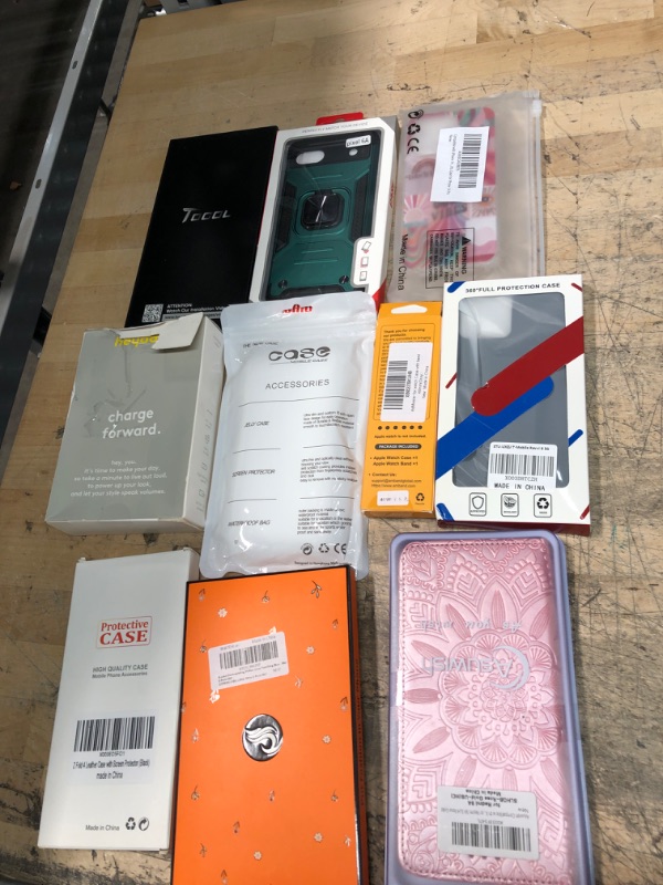 Photo 1 of BUNDLE OF ASSORTED PHONE ACCESSORIES  ( ASSORTED MODELS , SIZES & COLORS  )( 10 ITEMS )