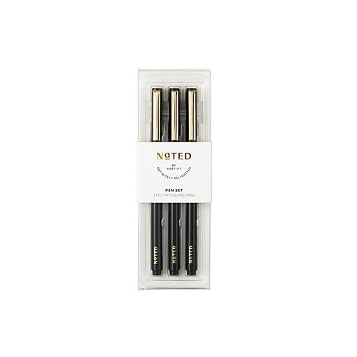 Photo 1 of 2PK-Noted by Post-it®, Black Pens/MARKERS Felt Tip, Ink Color Matches Barrel