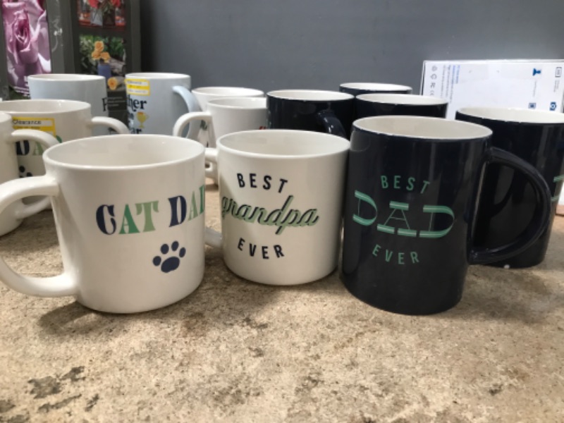 Photo 1 of 3PK- ASSORTED PARKER LANE DAD/GRANDPA MUGS MIXED STYLES