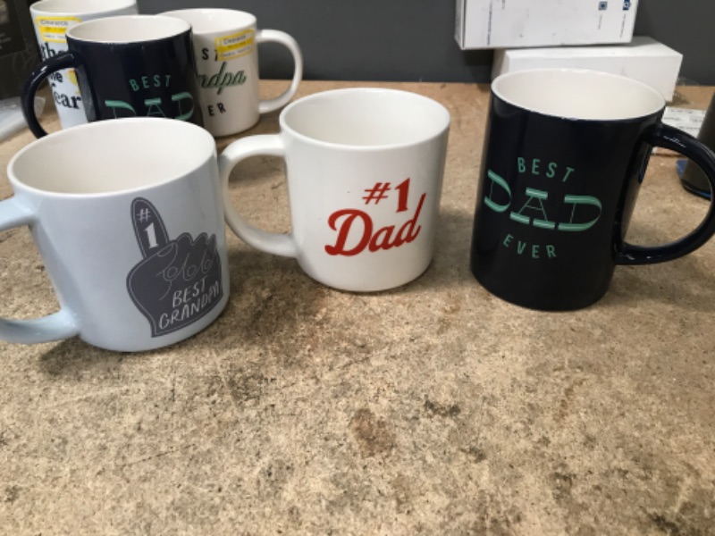 Photo 1 of 3PK- ASSORTED PARKER LANE DAD/GRANDPA MUGS MIXED STYLES