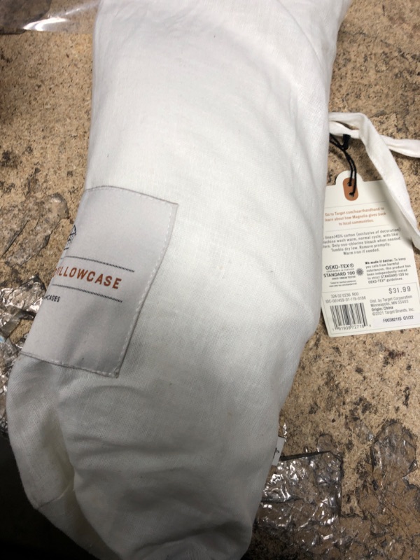 Photo 1 of 2pk Linen Blend with Hem Stitch Pillowcase Set - Hearth & Hand™ with Magnolia