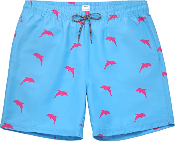 Photo 1 of Biwisy Mens Swim Trunks Quick Dry Swim Shorts with Mesh Lining Funny Beach Shorts
